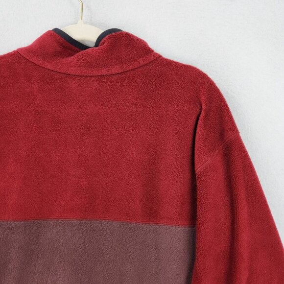 Columbia Sweater Mens XXL Red Fleece Quarter Snap Pullover Casual Outdoor - Picture 9 of 9